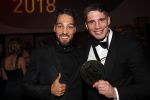 Amsterdam 19 december 2018
Sportman van het jaar verkiezing in afas live. Kjeld Nuis met Sportvrouw van het Jaar 2018 Suzanne Schulting, gehandicapte sporter van het Jaar 2018 Bibian Mentel en de coaches van het Jaar 2018 Jac Orie en Raemon Sluijter De baanwielrenners werden ploeg van het jaar, Marianne Timmer kreeg een ouvre prijs en Rico Verhoeven werd door de Zapp kijkers gekozen tot meest populaire sporter.