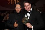 Amsterdam 19 december 2018
Sportman van het jaar verkiezing in afas live. Kjeld Nuis met Sportvrouw van het Jaar 2018 Suzanne Schulting, gehandicapte sporter van het Jaar 2018 Bibian Mentel en de coaches van het Jaar 2018 Jac Orie en Raemon Sluijter De baanwielrenners werden ploeg van het jaar, Marianne Timmer kreeg een ouvre prijs en Rico Verhoeven werd door de Zapp kijkers gekozen tot meest populaire sporter.