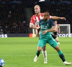 Eindhoven, 24 Oktober 2018 PSV-Tottemham Hotspur.
Duel in de voorronde Champions League, eindstand 2-2.
Lucas Moura en Jorrit Hendrix