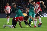 Eindhoven, 24 Oktober 2018 PSV-Tottemham Hotspur.
Duel in de voorronde Champions League, eindstand 2-2.
Nick Viergever Pablo Rosario en Christian Eriksen