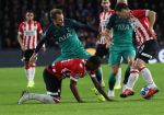 Eindhoven, 24 Oktober 2018 PSV-Tottemham Hotspur.
Duel in de voorronde Champions League, eindstand 2-2.
Nick Viergever Pablo Rosario en Christian Eriksen