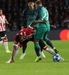 Eindhoven, 24 Oktober 2018 PSV-Tottemham Hotspur.
Duel in de voorronde Champions League, eindstand 2-2.
Pablo Rosario en Christian  Eriksen