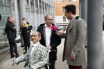 Den Bosch 30 november 2018
Rechtszaak tussen Johan Vlemmix en Patricia Paay. Johan kwam met een look a like pop ( in rolstoel) van zichzelf en Patricia kwam met haar man Robbert Hinfelaar naar de rechtbank in Den Bosch.