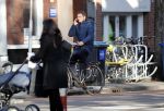 Amsterdam 15 november 2018
Prins Maurits bellend op zijn fiets.