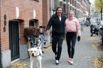 Amsterdam 22 november 2018
Sonja Bakker met vriend Barry Suijdam aan de wandel met hun hond in Amsterdam zuid.