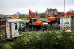 Amsterdam Ouderkerk aan de Amstel 29 november 2019
De staart van de bouw van het huis van Sven Kramer en Naomi v As is begonnen.