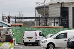 Amsterdam 20 november 2020
Aanbouw nieuwe Big Brother huis op de parkeerplaats bij endemol naast de Amsterdam Arena.