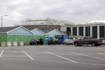 Amsterdam 20 november 2020
Aanbouw nieuwe Big Brother huis op de parkeerplaats bij endemol naast de Amsterdam Arena.