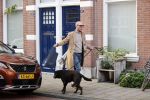 Den Haag 28 november 2020
Rogier Smit komt aanlopen met zijn hond bij zijn huis . Jeffrey Lake is bij hem aan het klussen