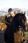 Lunteren 22 november 2021
Presentatie paarden calendar waarvan opbrengst naar het KWF gaat . Bridget Maasland en Samantha Steenwijk krijgen het eerste exemplaar . Ze kopen per paard aanrijden