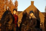 Lunteren 22 november 2021
Presentatie paarden calendar waarvan opbrengst naar het KWF gaat . Bridget Maasland en Samantha Steenwijk krijgen het eerste exemplaar . Ze kopen per paard aanrijden