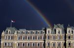Amsterdam 23 november 2021
Regenboog boven het Amstel Hotel en carre