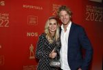 Amsterdam 21 december 2022
Sportman en Sportvrouw van het jaar Gala in AFAS Live. Sportvrouw van het jaar Irene Schouten . Ook haar maan DirkJan Mak was aanwezig.