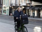 Amsterdam 15  december 2022
Jan Aarntzen op zijn groene fiets in Amsterdam zuid.