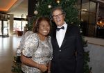 Den Haag 12 december 2022
Society Lunch in het crown Plaza hotel.
Justine Pelmelay met haar man