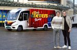 Scheveningen 23 november 2023
John de Bever en Kees de Bever ( Kees Stevens) voor hun camper bij het circustheater.