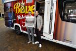 Scheveningen 23 november 2023
John de Bever en Kees de Bever ( Kees Stevens) voor hun camper bij het circustheater.