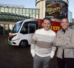 Scheveningen 23 november 2023
John de Bever en Kees de Bever ( Kees Stevens) voor hun camper bij het circustheater.