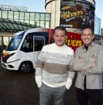 Scheveningen 23 november 2023
John de Bever en Kees de Bever ( Kees Stevens) voor hun camper bij het circustheater.