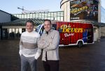 Scheveningen 23 november 2023
John de Bever en Kees de Bever ( Kees Stevens) voor hun camper bij het circustheater.