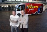 Scheveningen 23 november 2023
John de Bever en Kees de Bever ( Kees Stevens) voor hun camper bij het circustheater.