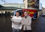 Scheveningen 23 november 2023
John de Bever en Kees de Bever ( Kees Stevens) voor hun camper bij het circustheater.