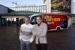 Scheveningen 23 november 2023
John de Bever en Kees de Bever ( Kees Stevens) voor hun camper bij het circustheater.