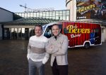 Scheveningen 23 november 2023
John de Bever en Kees de Bever ( Kees Stevens) voor hun camper bij het circustheater.