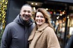 Amsterdam 23 november 2023
Ruud Gulliot en zijn vriendin Karin de Rooij  op straat in Amsterdam zuid