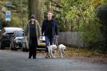 Huizen 24 november 2024
Linda de Mol en partner Jeroen Rietbergen aan het wandelen met hun 2 labradors / honden