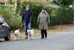 Huizen 24 november 2024
Linda de Mol en partner Jeroen Rietbergen aan het wandelen met hun 2 labradors / honden