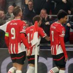 Eindhoven, 5 November 2024
Europacup 1 PSV-Girona, eindstand 4-0
Malik Tillman en Luuk de Jong