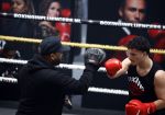 Hoofddorp 25 november 2024
Training Boxing influencers met oa Dave Roelvink Bravo Mark Schaaf  Geraldo Holzken Niek Holzken Roy  Meyer Goudtje Oussama Ahammoud Boer Ayoub en Sem v Dijk . Monica Geuze en Kaj Gorgels presenteren het .
