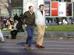 Amsterdam 11 november 2024
Tjalling ten cate met een man op straat in Amsterdam zuid