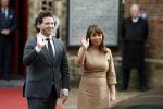 Den Haag 20 november 2025
 Prinses Amalia en haar vader Koning Willem Alexander bij de Grote Kerk, na de Bijzondere Verenigde Vergadering van de Eerste en Tweede Kamer, ter gelegenheid van de tachtigste verjaardag dat het parlement na de Tweede Wereldoorlog voor het eerst weer in gezamenlijkheid bijeenkwam. Eerste Kamervoorzitter Mei Li Vos Tweede Kamervoorzitter Thom van Campenvingen ze op .