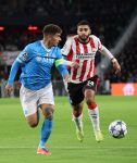 Eindhoven, 21 Oktober 2025
CL Wedstrijd PSV-Napolie, eindstand 6-2
Ismael Saibari met Giovanni Di Lorenzo