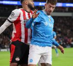 Eindhoven, 21 Oktober 2025
CL Wedstrijd PSV-Napolie, eindstand 6-2
Ismael Saibari met Giovanni Di Lorenzo
