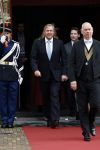 Den Haag 20 november 2025
 Prinses Amalia en haar vader Koning Willem Alexander bij de Grote Kerk, na de Bijzondere Verenigde Vergadering van de Eerste en Tweede Kamer, ter gelegenheid van de tachtigste verjaardag dat het parlement na de Tweede Wereldoorlog voor het eerst weer in gezamenlijkheid bijeenkwam. Eerste Kamervoorzitter Mei Li Vos Tweede Kamervoorzitter Thom van Campenvingen ze op .