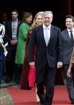 Den Haag 20 november 2025
 Prinses Amalia en haar vader Koning Willem Alexander bij de Grote Kerk, na de Bijzondere Verenigde Vergadering van de Eerste en Tweede Kamer, ter gelegenheid van de tachtigste verjaardag dat het parlement na de Tweede Wereldoorlog voor het eerst weer in gezamenlijkheid bijeenkwam. Eerste Kamervoorzitter Mei Li Vos Tweede Kamervoorzitter Thom van Campenvingen ze op .