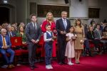 Den Haag 20 november 2025
 Prinses Amalia en haar vader Koning Willem Alexander bij de Grote Kerk, na de Bijzondere Verenigde Vergadering van de Eerste en Tweede Kamer, ter gelegenheid van de tachtigste verjaardag dat het parlement na de Tweede Wereldoorlog voor het eerst weer in gezamenlijkheid bijeenkwam. Eerste Kamervoorzitter Mei Li Vos Tweede Kamervoorzitter Thom van Campenvingen ze op .