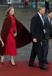 Den Haag 20 november 2025
 Prinses Amalia en haar vader Koning Willem Alexander bij de Grote Kerk, na de Bijzondere Verenigde Vergadering van de Eerste en Tweede Kamer, ter gelegenheid van de tachtigste verjaardag dat het parlement na de Tweede Wereldoorlog voor het eerst weer in gezamenlijkheid bijeenkwam. Eerste Kamervoorzitter Mei Li Vos Tweede Kamervoorzitter Thom van Campenvingen ze op .