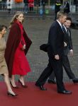 Den Haag 20 november 2025
 Prinses Amalia en haar vader Koning Willem Alexander bij de Grote Kerk, na de Bijzondere Verenigde Vergadering van de Eerste en Tweede Kamer, ter gelegenheid van de tachtigste verjaardag dat het parlement na de Tweede Wereldoorlog voor het eerst weer in gezamenlijkheid bijeenkwam. Eerste Kamervoorzitter Mei Li Vos Tweede Kamervoorzitter Thom van Campenvingen ze op .
