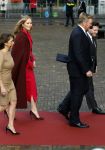 Den Haag 20 november 2025
 Prinses Amalia en haar vader Koning Willem Alexander bij de Grote Kerk, na de Bijzondere Verenigde Vergadering van de Eerste en Tweede Kamer, ter gelegenheid van de tachtigste verjaardag dat het parlement na de Tweede Wereldoorlog voor het eerst weer in gezamenlijkheid bijeenkwam. Eerste Kamervoorzitter Mei Li Vos Tweede Kamervoorzitter Thom van Campenvingen ze op .