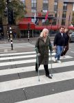 Amsterdam 16 oktober 2025
Winnie Sorgdrager op krukken .