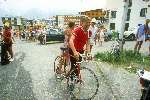 Dries v Agt tijdens een vrij dag Tour de France op Alp D'Huez