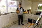 Fijnaart 4 december 2001
Frans Bauer aan het werk in zijn nieuwe huis