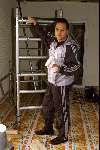 Fijnaart 4 december 2001
Frans Bauer aan het werk in zijn nieuwe huis