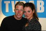 Amsterdam 16 decmber 2001
Uitreiking TV babes award in de Kroon.
Lieke v Lexmond met vriend