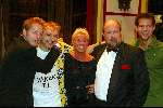 Den Bosch 2 december 2002
Premiere Tel uit je winst met Jon v Eerd, Tony Neef  Loeki Knol, Rene v Kooten