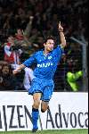 EINDHOVEN 6 december 2001
PSV -PAOK Saloniki 4-1
Mark v Bommel maakt 4-1